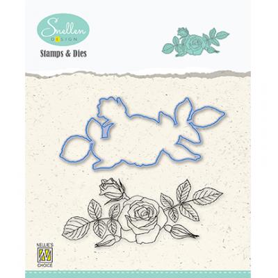 Nellie's Choice Clear Stamp & Dies - Rose
